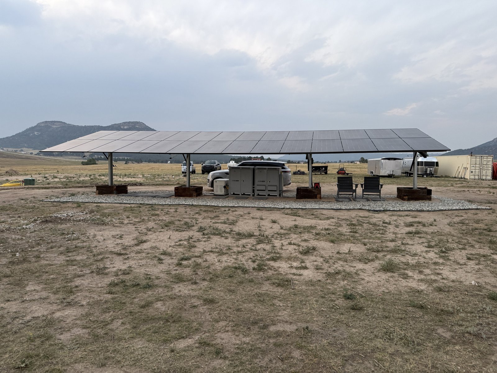 Off-grid solar installation, Palmer Divide Colorado